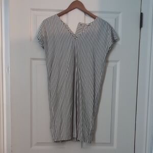 Striped Gray and White Dress